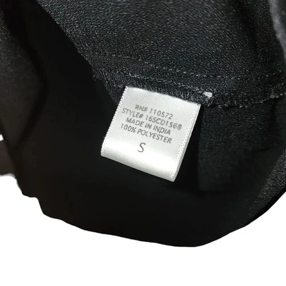 New Twelfth Street By Cynthia Vincent Shift Dress Small Black Embroidered - Picture 7 of 11